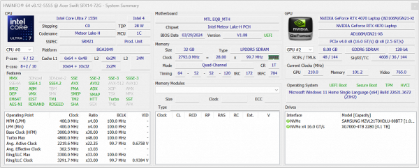 Обзор портативной рабочей станции Acer Swift X 14 (SFX14-72G-72DH)