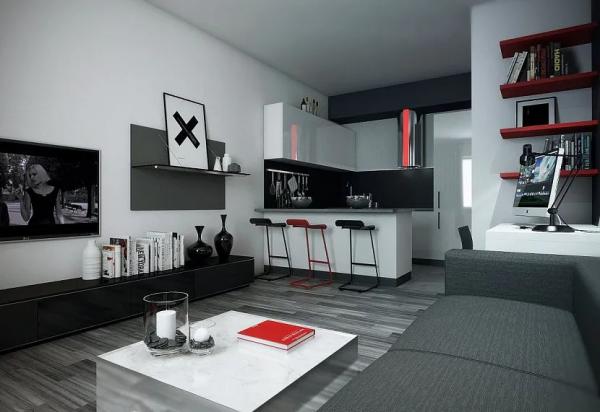 Квартира-студия с балконом &ndash; варианты дизайна комнаты площадью 25 кв. м.