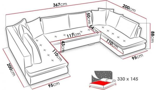 Угловой диван для гостиной: стандарты и вариации размеров, другие параметры выбора Угловой диван для гостиной: стандарты и вариации размеров, другие параметры выбора