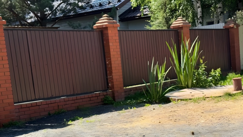 Забор комбинированной конструкции