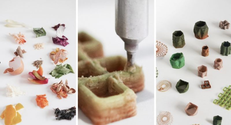 3D-принтер по проекту студентов MIT превращает пищевые отходы в бытовые предметы