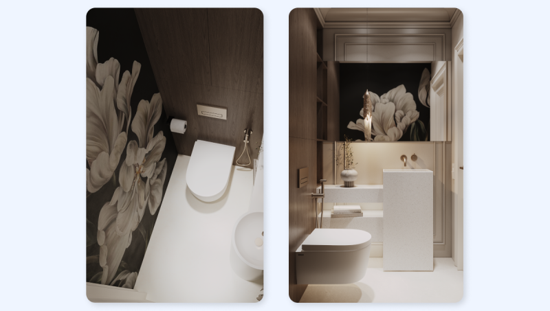 5 дизайнерских приёмов, которые превратят тесный санузел в просторный