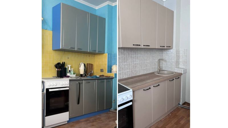 Бюджетно и эффектно: перекрашиваем кухонный фасад