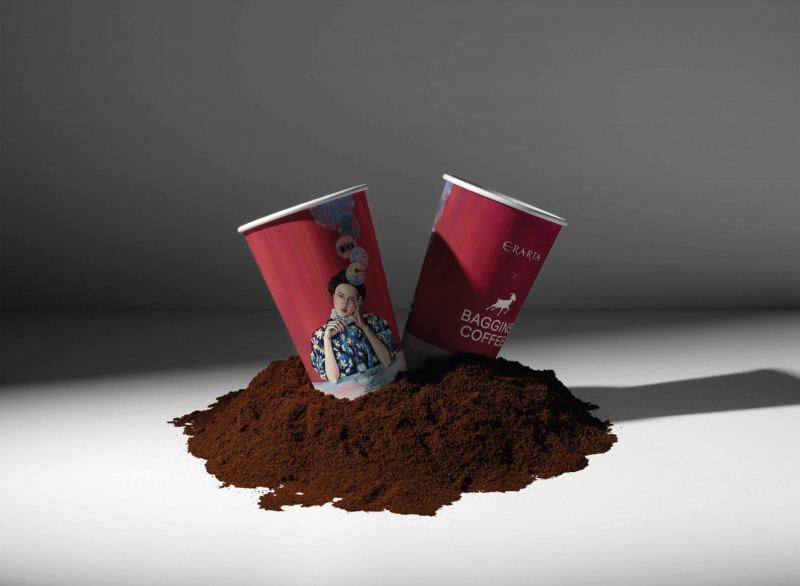 Искусство на стаканчиках: коллаборация музея Эрарта и Baggins Coffee
