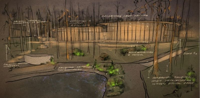 Освещение курорта «Рощино Residence» вдохновлено карело-финским эпосом